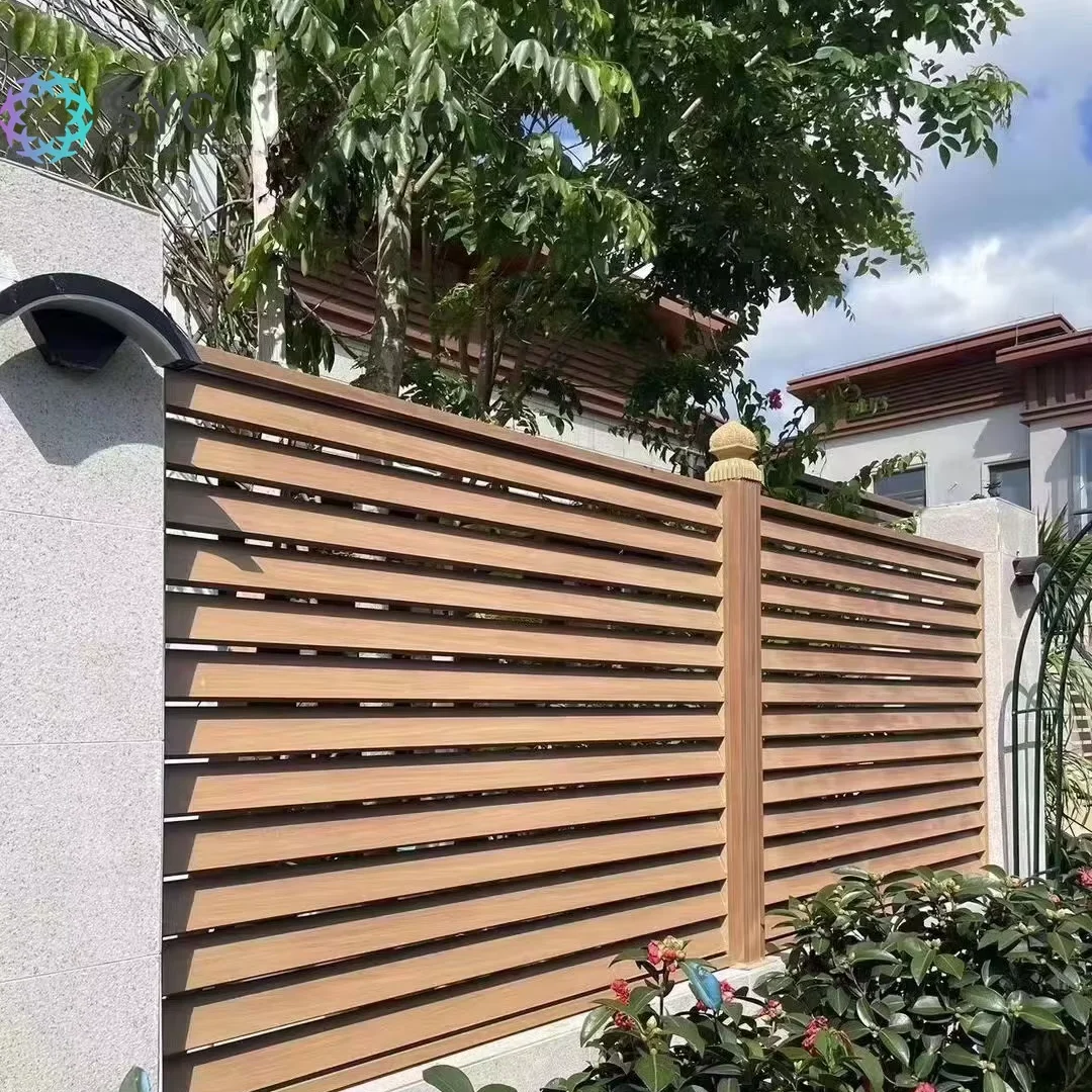 Easy to assemble Modern Designs Waterproof House Wall Slat Aluminium Panel Fence For Garden Fencing