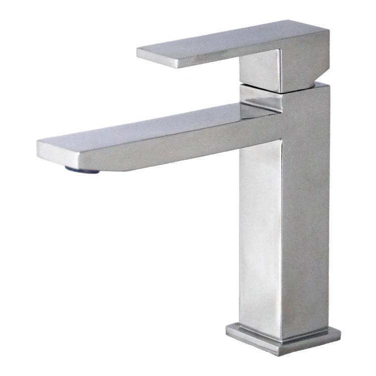 Top selling 304 stainless steel hot cold single handle water bathroom basin sink faucet mixer