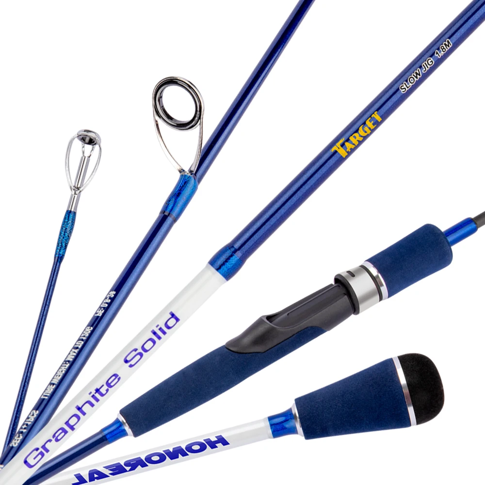 HONOREAL Carbon Solid Slow Jigging Fishing Rods Accurate Casting VSS Reel Seat 1.65M to 1.8M 2-Section EVA Handle in Stock
