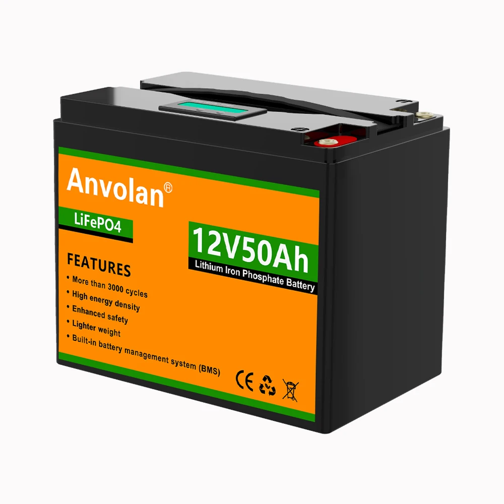 EU stock deep cycle battery 12v 48v 50Ah 100Ah lifepo4 battery solar energy with smart BMS for energy storage
