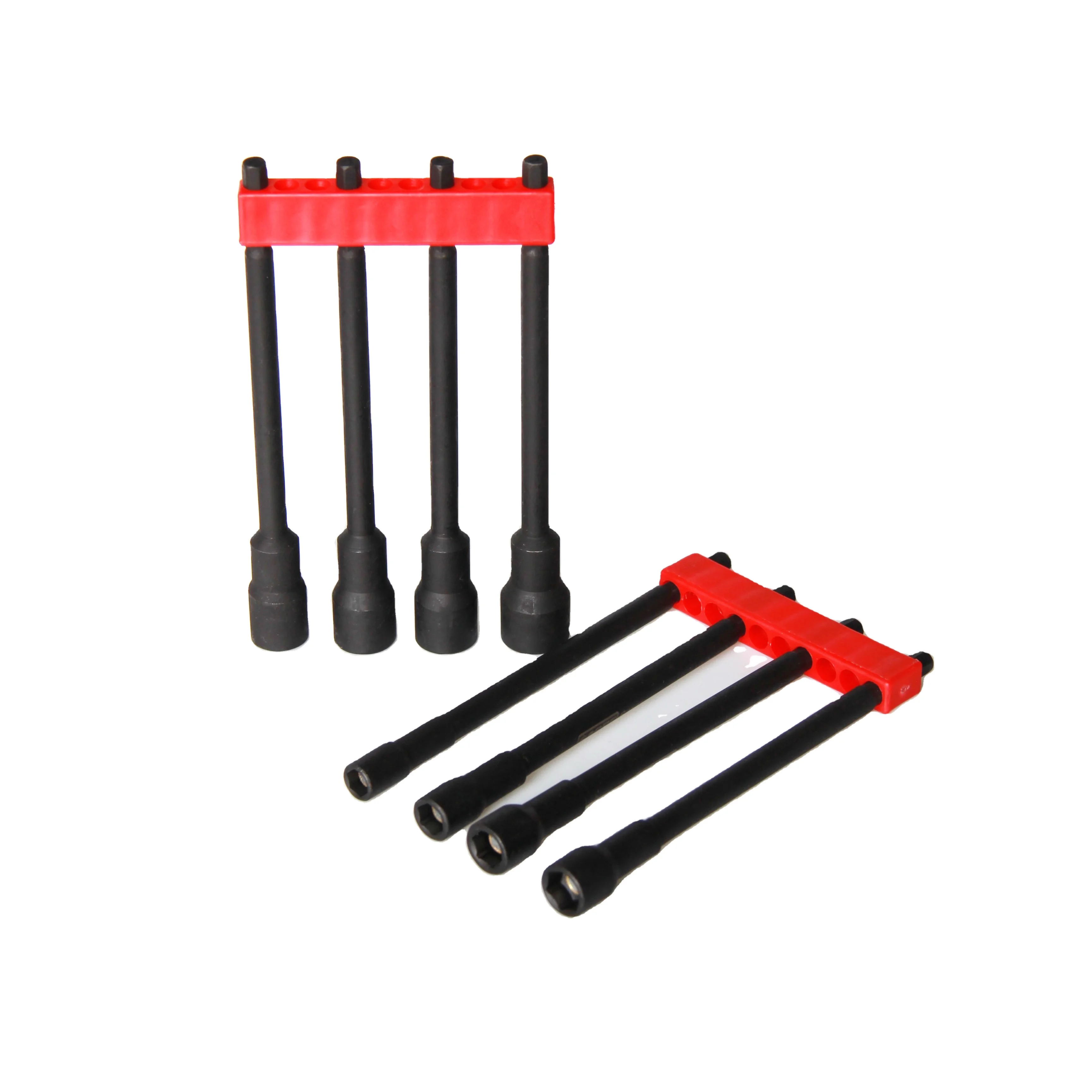 8 in 1 Black Hexagon Socket Set Impact Ready Power Tool Accessories Long Nut Setter Set