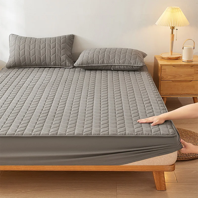 Hotwelling Water proof Cheap Bed Fitted Sheet Mattress Protector Quilted Waterproof Mattress Cover Set