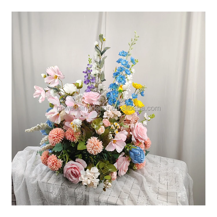 High Quality Tulip Artificial Real Touch Marigold Artificial Bride Bouquet Real Touch Flower Ball Table Centerpiece For Event