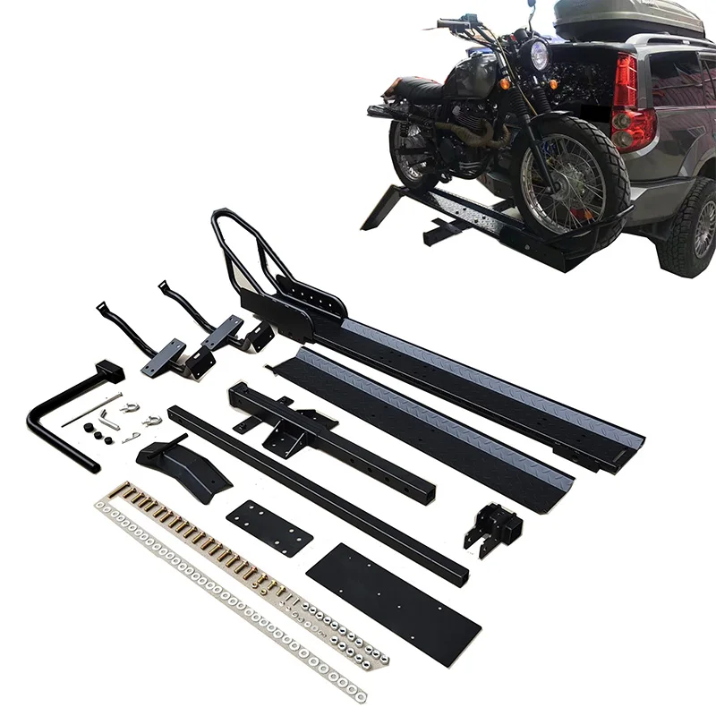 Universal Hitch Mounted Rear Motorcycle Carrier Rear Bicycle Carrier for SUV Pickups