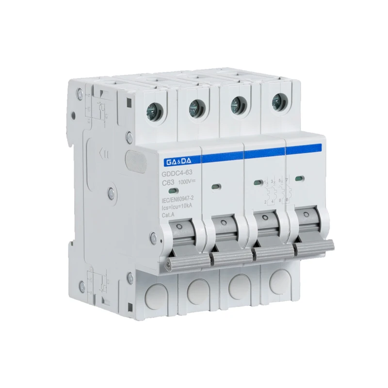 PV Mcb DC 1000V 10KA 4P 63Amp Mini MCB