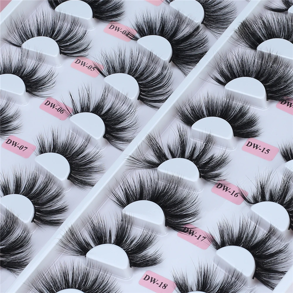 Private Label Own Brand 3D Synthetic Fiber Silk Faux Mink Eyelashes Hot sales Silk 3d lashes