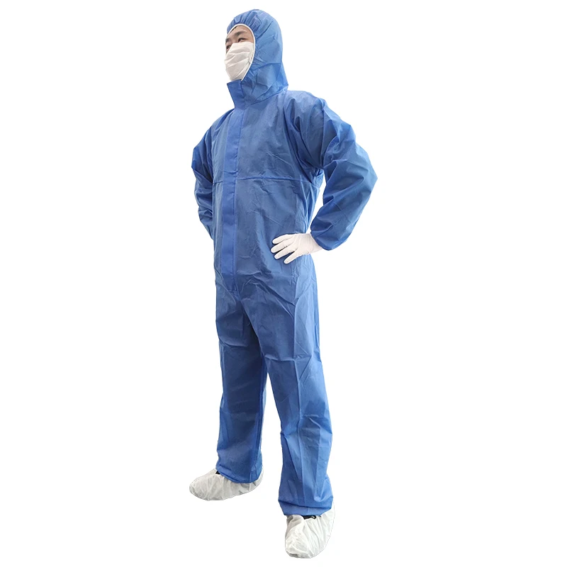 Custom OEM Working Uniform Industrial Labor PPE Chemical Protective Clothing Breathable Safety Suit Non Woven Coverall For Men
