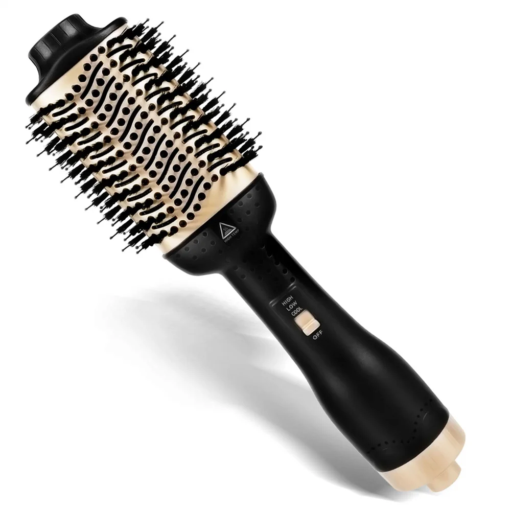 
2021 Amovol Hair Curler Straightener , Portable 360 Rotating Hair Straightener And Curler 2 in 1 Curling Iron Comb// 