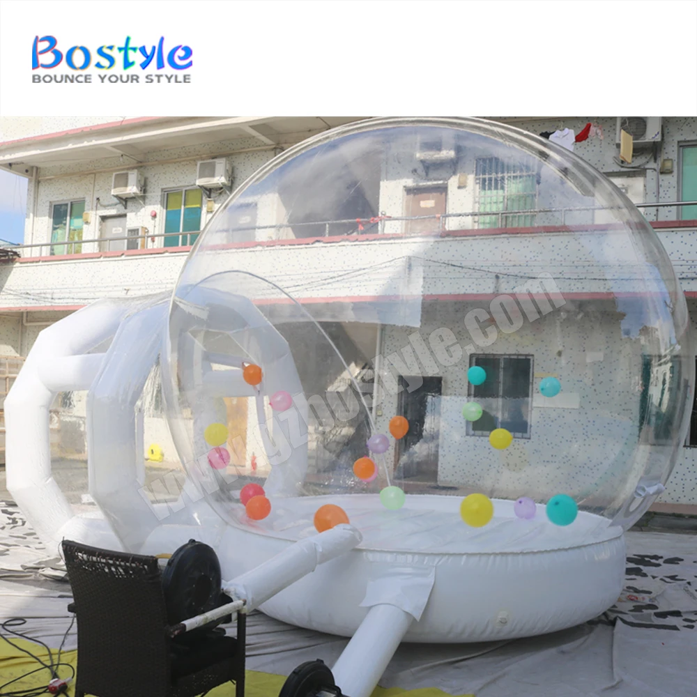 Commercial transparent inflatable tent white jump house white castle bounce house inflatable bubble house
