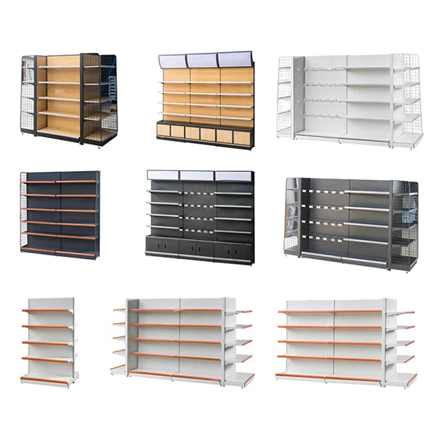 Customized Hot Selling Buy Supermarket Floor Display American Style Stainless Steel Shelf