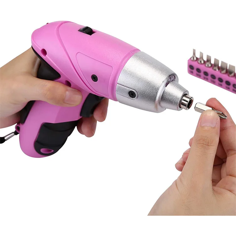 Portable 110Pcs Pink Home Diy Tool Set Kit Customizable Tool-Kit-Home Ladies Tool Box
