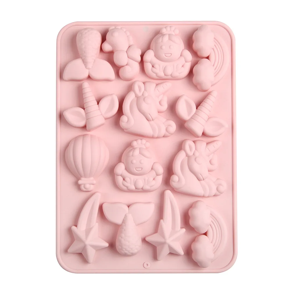 Food Grade French Dessert Mousse Baking Mold Diy Cake Silicone Unicorn Cake Mould