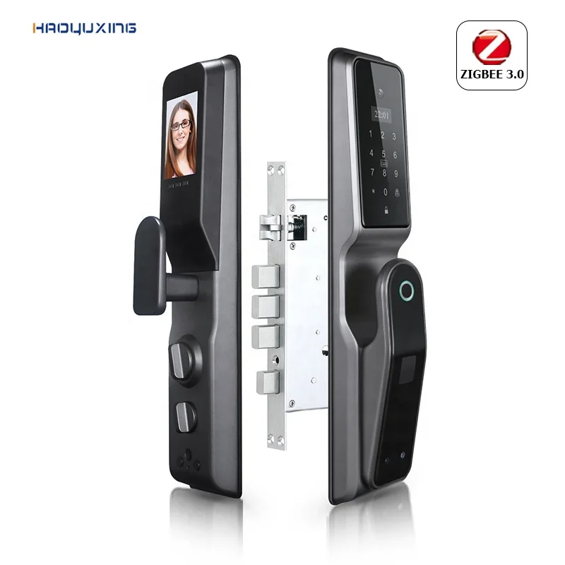 New Design Wholesale Price Outdoor tuya zigbee door lock Electronic Smart Door Lock with Camera