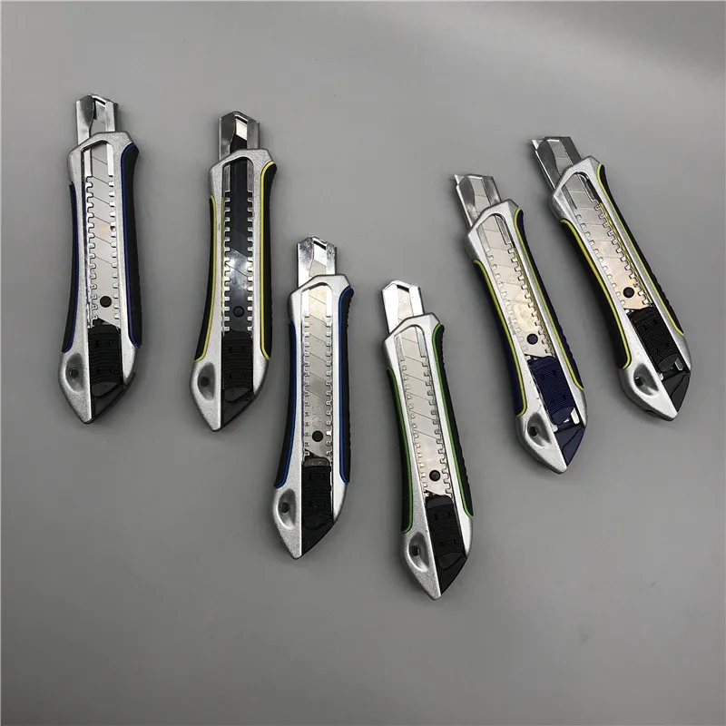 Walmart hot sales Zinc box cutter sliding blade utility safe snap off blade knife