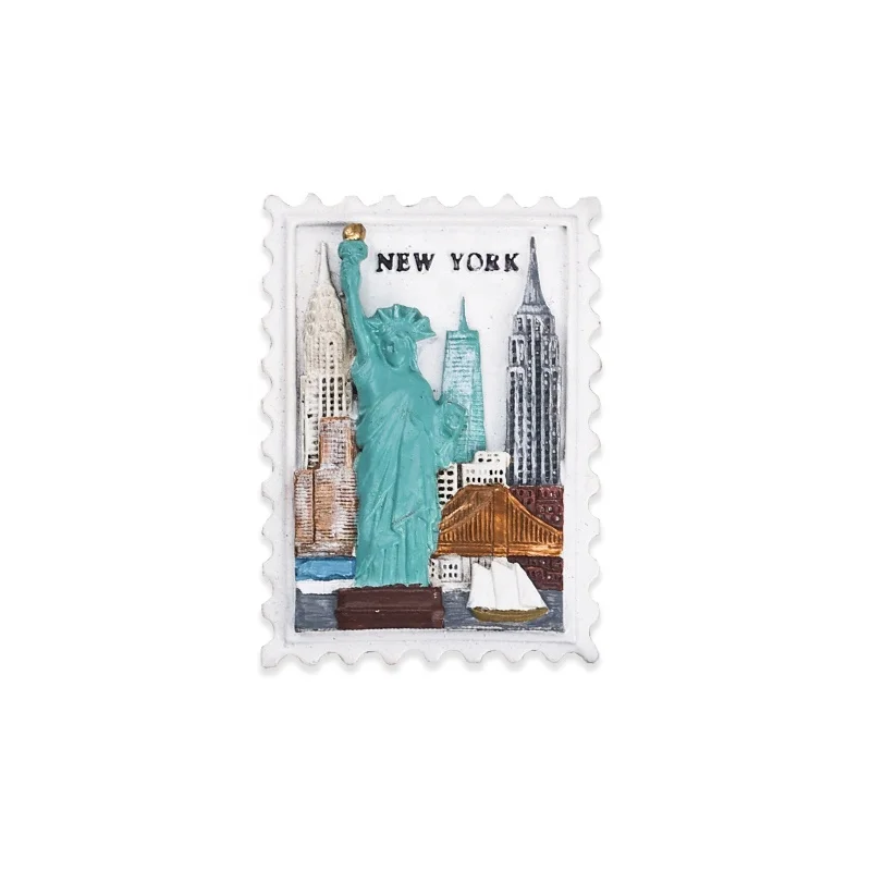 Custom New York Magnetic Refrigerator Decoration 3D Resin Fridge Magnet
