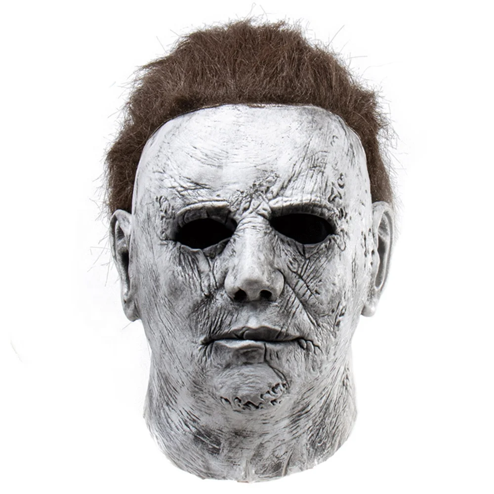 Michael Myers Mask Halloween Creepy Creepy Full Head Cosplay Killer Michael Myers Party Masks Props Horror Latex Mask