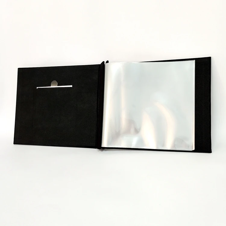Stocked black fabric screw binding free to add inner pages 8X8 inch photo album