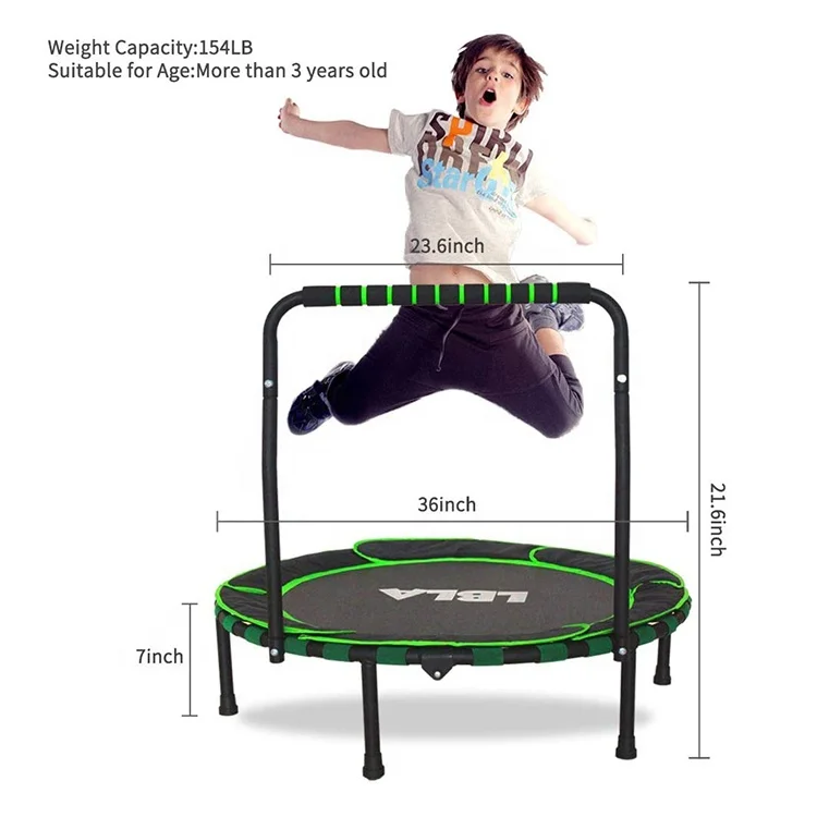 Детский круглый батут с защитой для прыжков в помещении