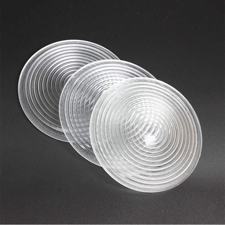 Round Customized High Borosilicate LED Light Diameter 200mm Spot Fresnel Lens