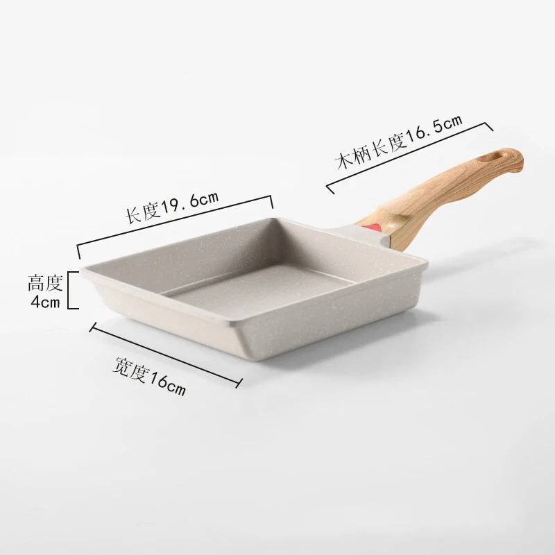Factory Wholesale High Quality Aluminum Alloy Frying Pan, Square Multi-function Pot Cookware