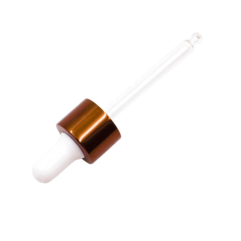 Rose gold anodized head dropper 18mm 20mm 22mm 24mm410 glass refined oil bottle dropper cap