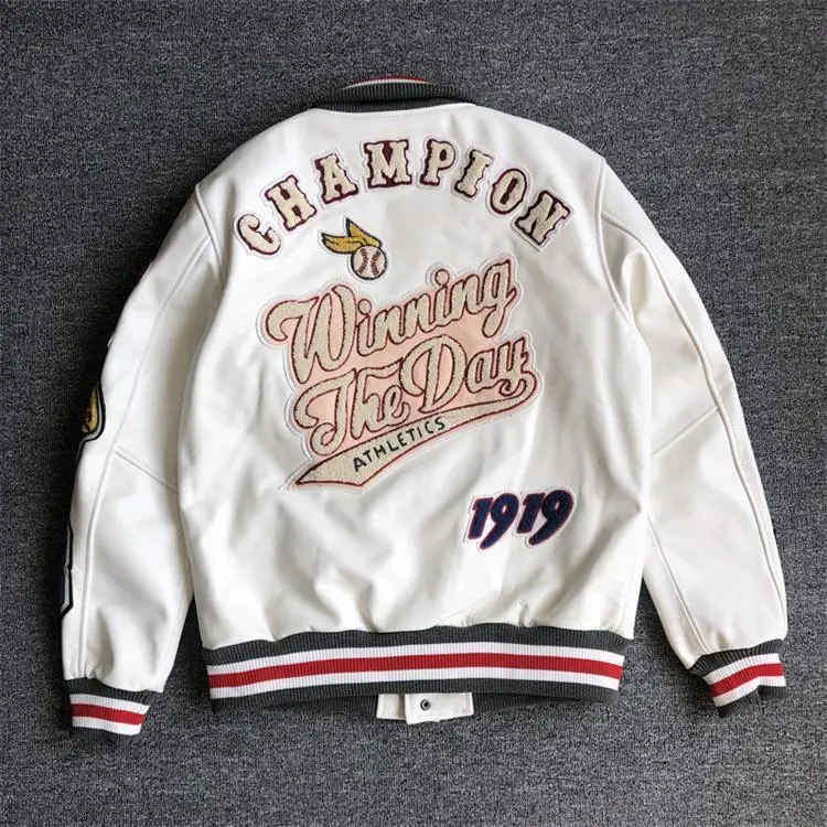 Winter wool chenille embroidery lettermen vintage varsity college jacket for men University Letterman Bomber Jacket