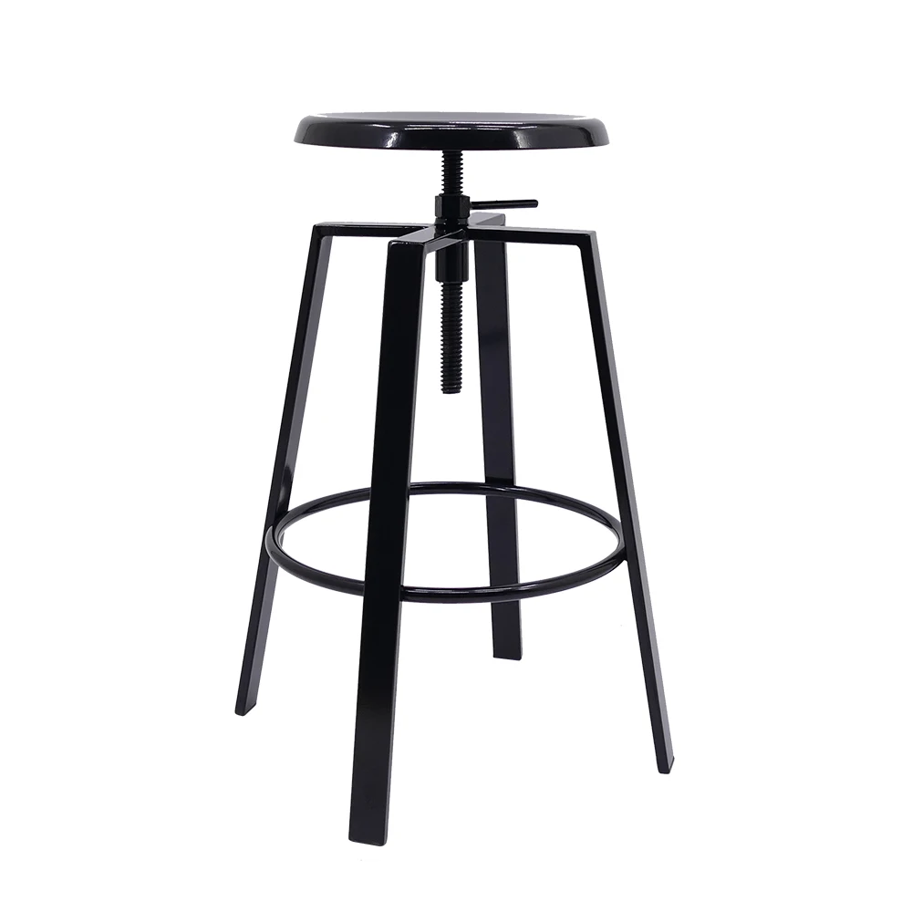 Manufacturer Swivel Barstools Adjustable Height Backless Metal Stools