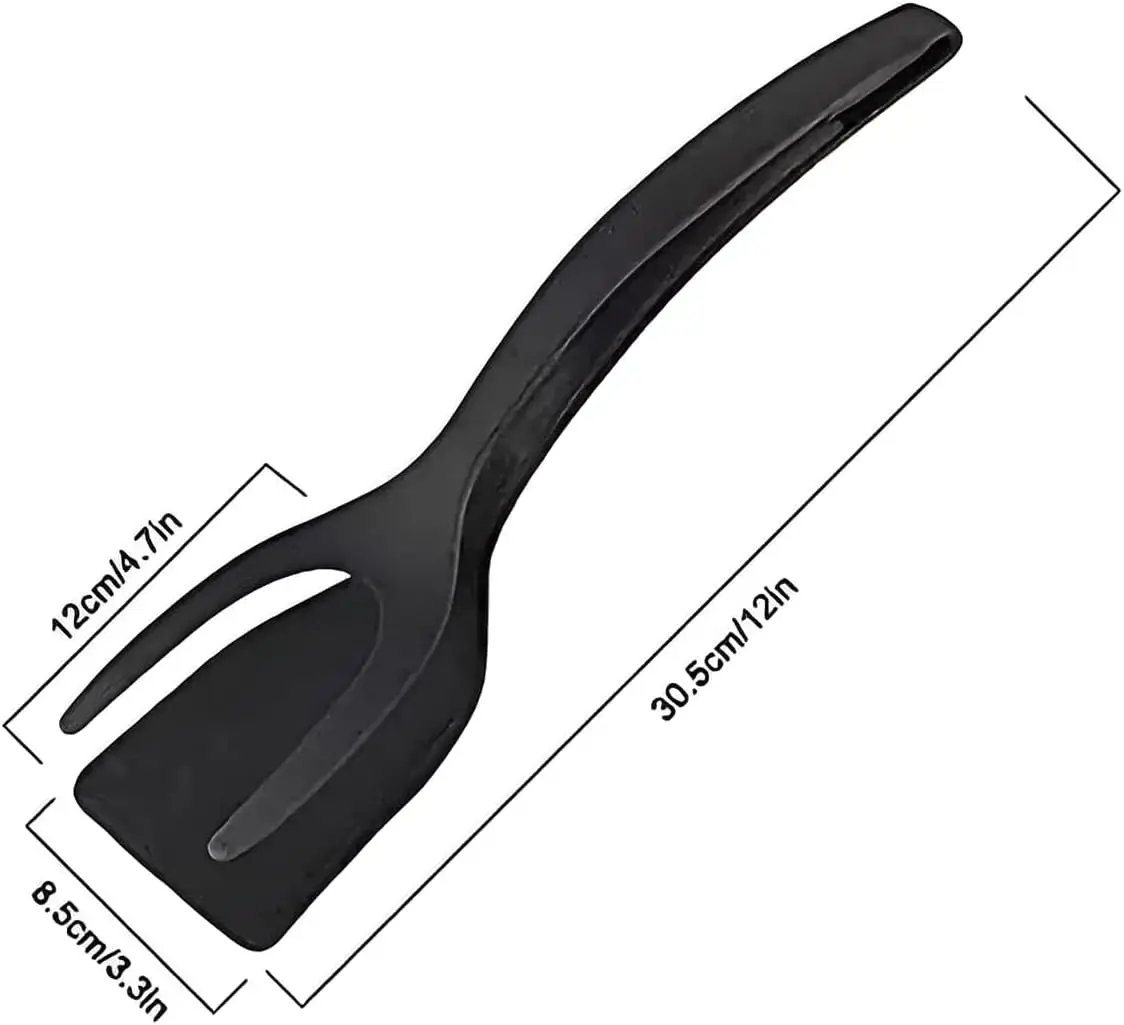 OEM&ODM Steak Egg Grip Flip Clip Tong Silicone Spatula Customized Utensils Hotselling New 30.5*8.5cm Multi-functional 2 in 1
