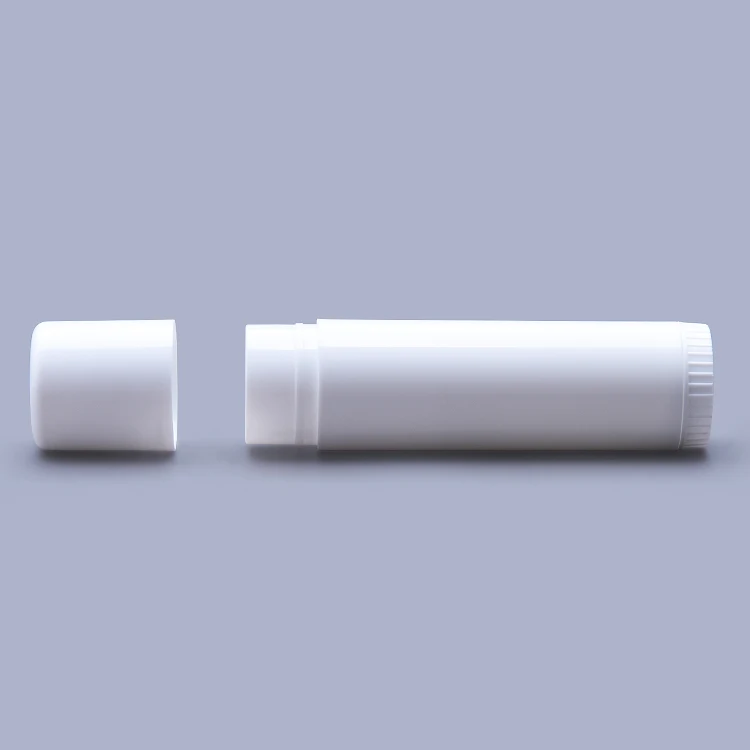5g 15g Eco-friendly Customized Luxury Wholesale Chapstick White Plastic Slim Thin Mini Lip Balm Tube