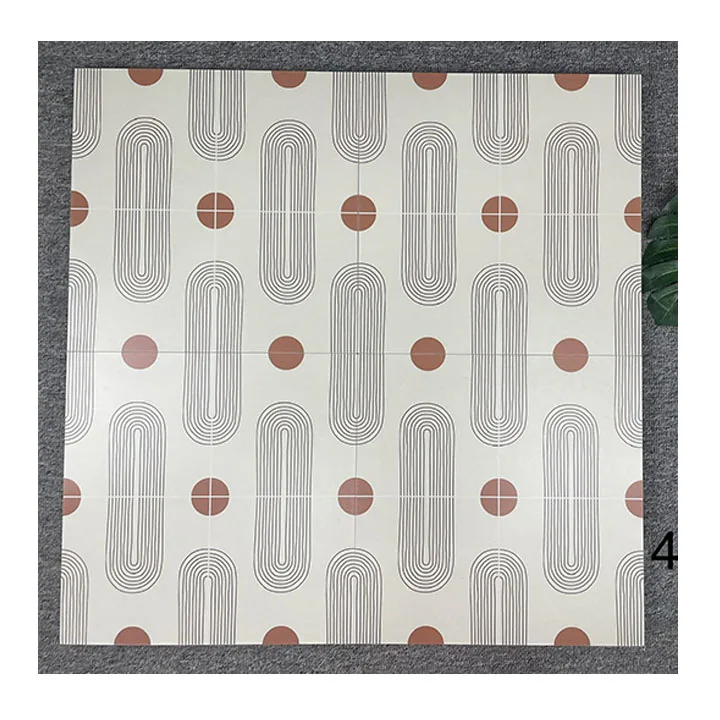 Flower Tile 40*40 Chinese Black And White Pattern Image Floor And Bathroom Wall Tile