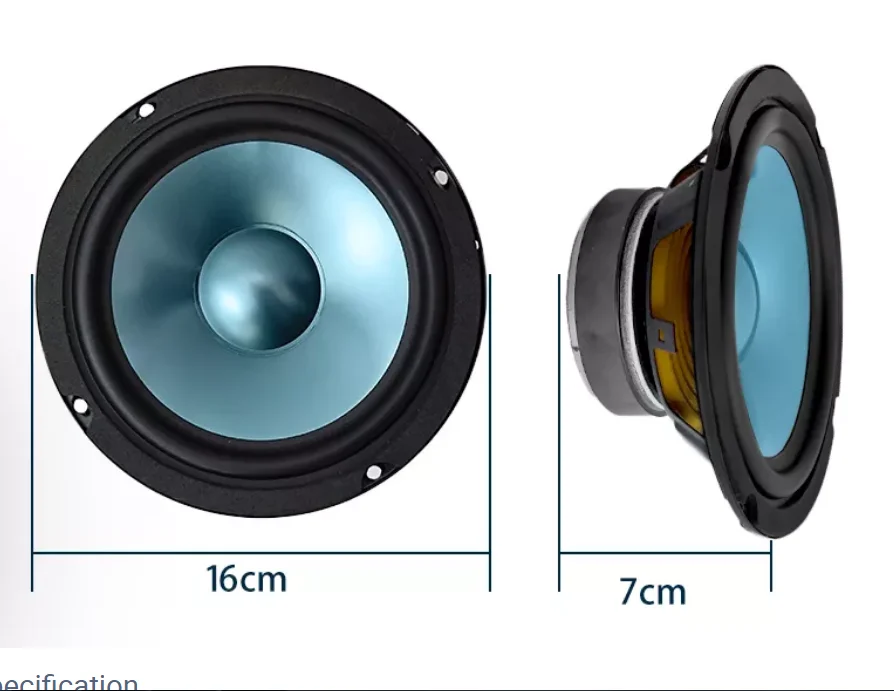New Customizable Blue Subwoofer Speaker 6.5 Inch Car Subwoofer Speaker Spl Pioneer Car Subwoofer