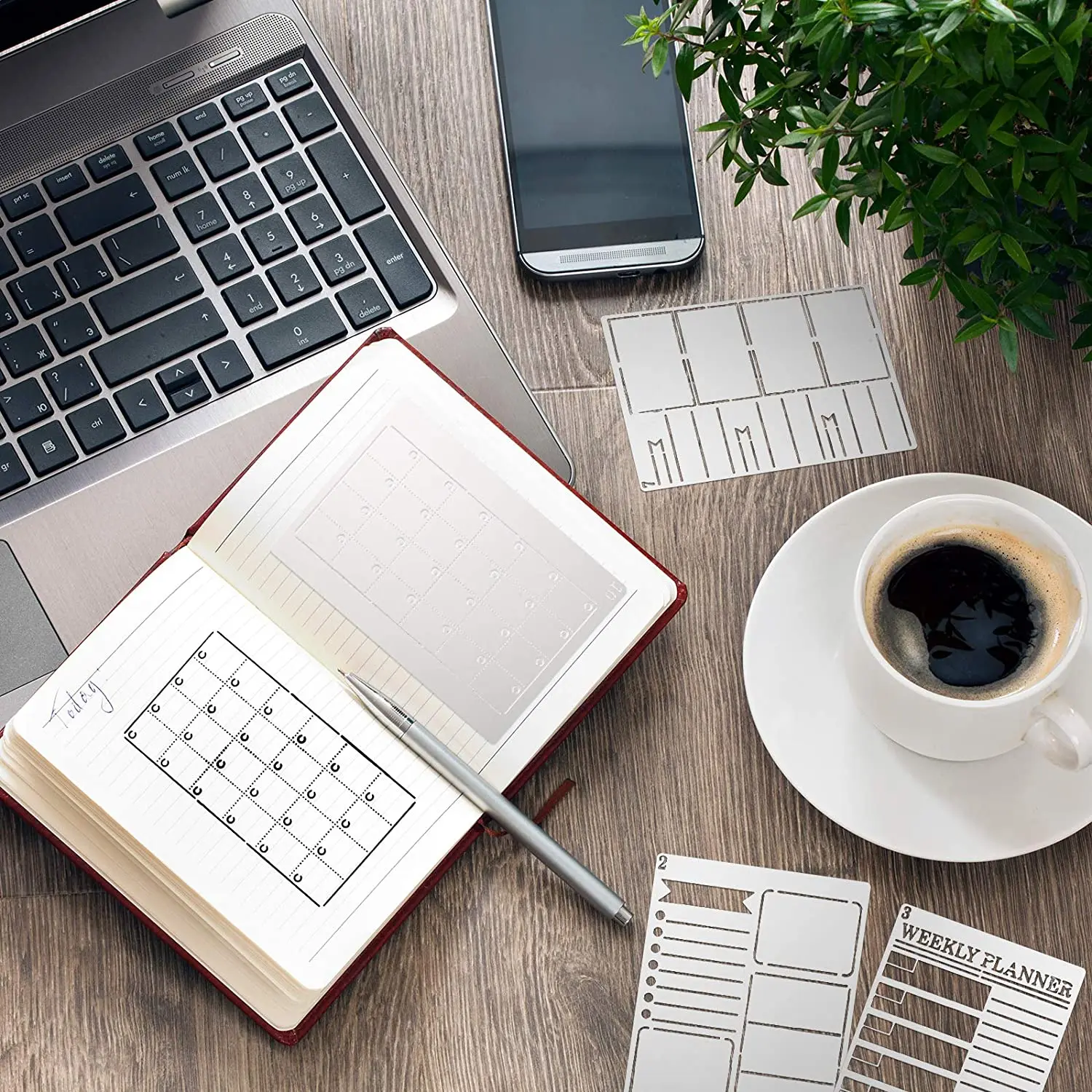 26 Pieces A5 Journal Stencils Plastic Planner Set DIY Templates Planner Weekly Layouts Bullet Dot Grid Journal Stencils for DIY