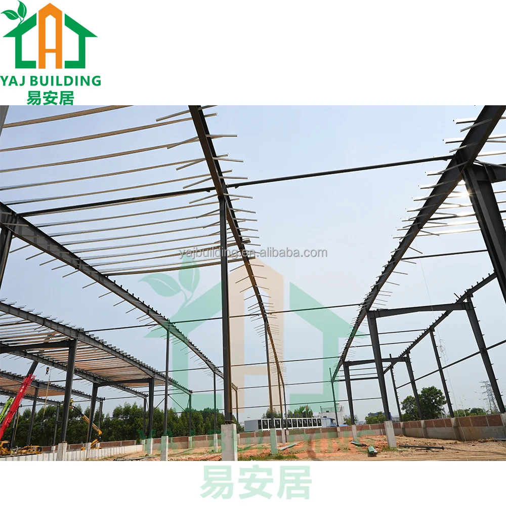 Сборный склад стальной конструкции сборный промышленный каркас из углеродистой стали OEM ODM высокопрочный Коммерческий корпус