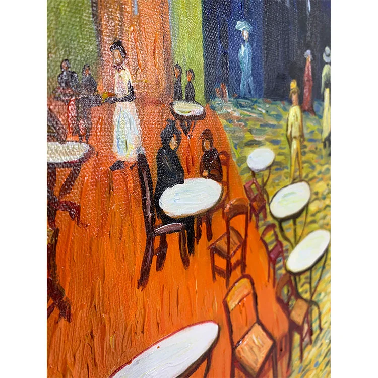 Abstract Canvas Hand Painted Street Art Oil Paintings Reproduction Handmade City View Van Gogh Painting