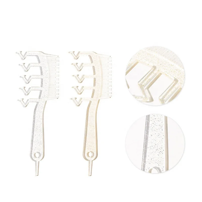 Customized logo styling barber plastic hair comb wide tooth hair bangs comb