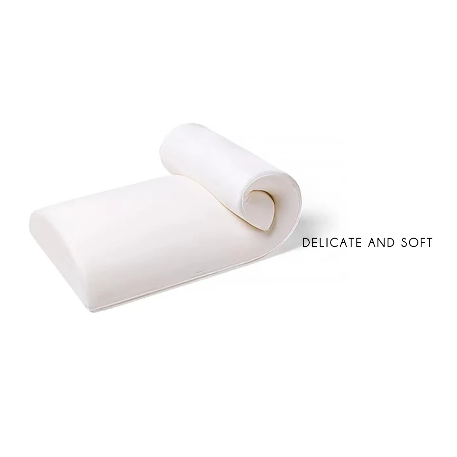New Lash Extension Velvet Soft Memory Foam Lumbar Support Pillow Half Moon Bolster Semi-Roll Pillow