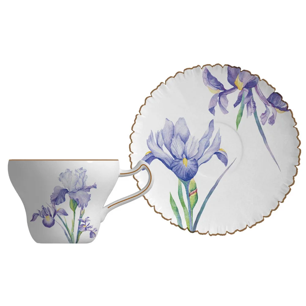 Wholesale Ceramic Tea Cup and saucer mug and saucer with spoon