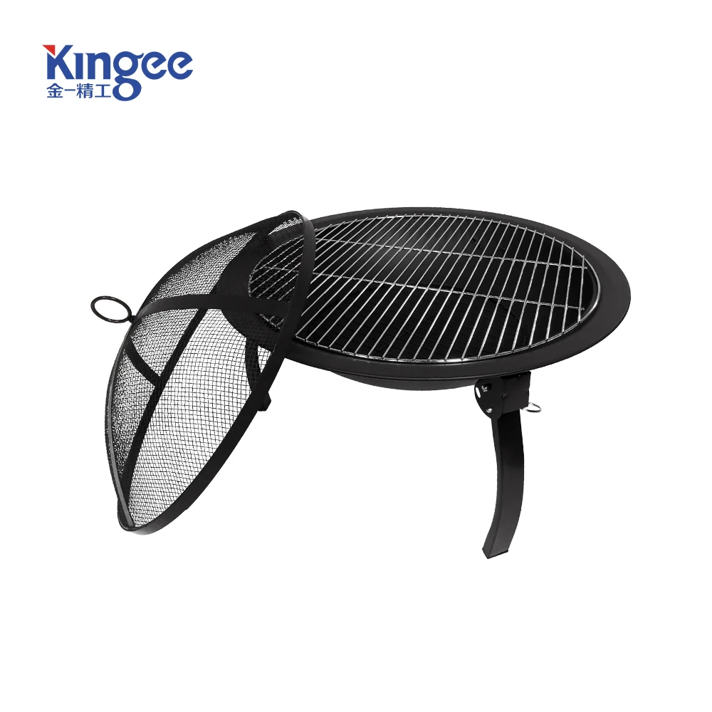 Portable 21.5 Inch 3 Feet Outdoor Foldable Fire Pit Charcoal Barbecue Grill