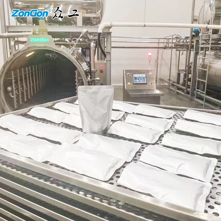 Industrial wet cat pouch food sterilization autoclave machine prices