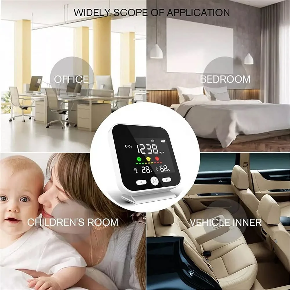 Portable Indoor Carbon Dioxide Concentration Infrared Temperature Gas Analyzers Sensor Mini Co2 Meter Wifi Gas Analyzers
