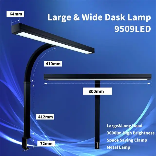 2022 30W 324pcs LED high lumen gooseneck workbench lamp office computer desk lighting home reading work light with table clamp