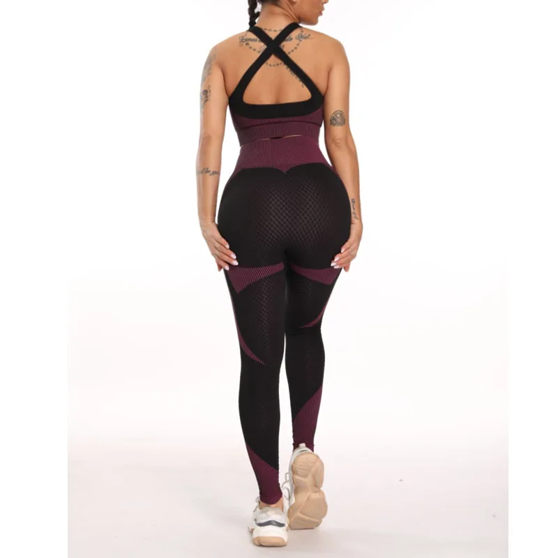 
Factory Custom logo Printed Private Label Wholesale Women Yoga Wear 2pcs 