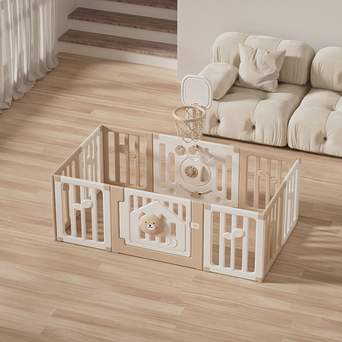 Baby Playpen Multi-Combination Toddler Play Yard Indoor Foldable Game Play Yard Safety Plastic Fence For Children