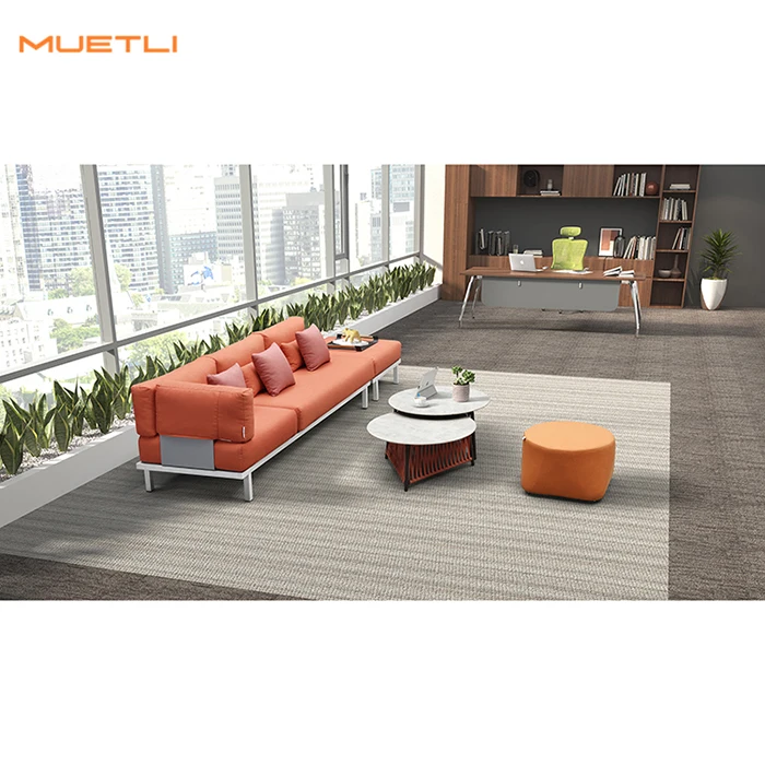 High Quality Brushed Aluminum Moder Outdoor Garden Sofa Sectional Set Office Sofa Models