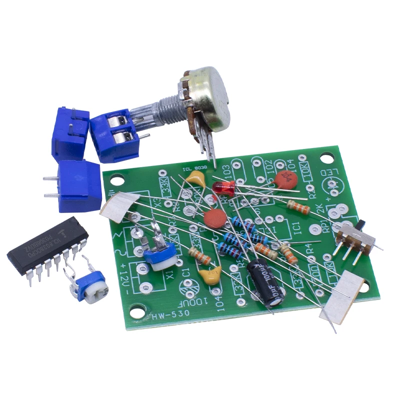 ICL8038 Monolithic Function Signal Generator Module DIY Kit Sine Square Triangle Frequency Generator Capacitor Inductor