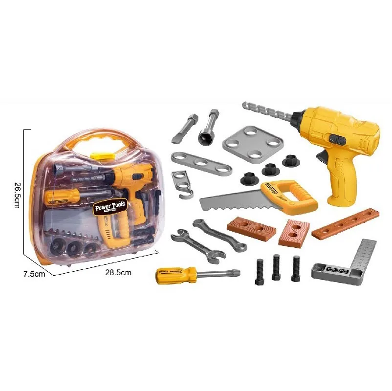 Hot Selling Plastic Screwdriver Wrench Repair Tool Box Electric Toy STEM Promotion Toys Pretend Play Kids Tool toy Set