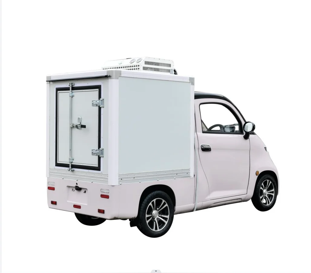 Long Range Ice Delivery Truck Refrigerated City Transportation Car Right Hand Drive Electric Van Mini Truck for Food Delivery