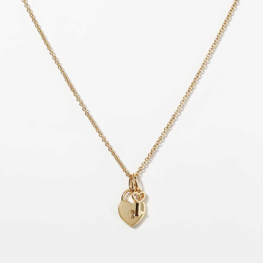 Girlfriend Birthday Gift Female Padlock Pendant Jewelry Heart Shaped Lock And Key Necklace Women