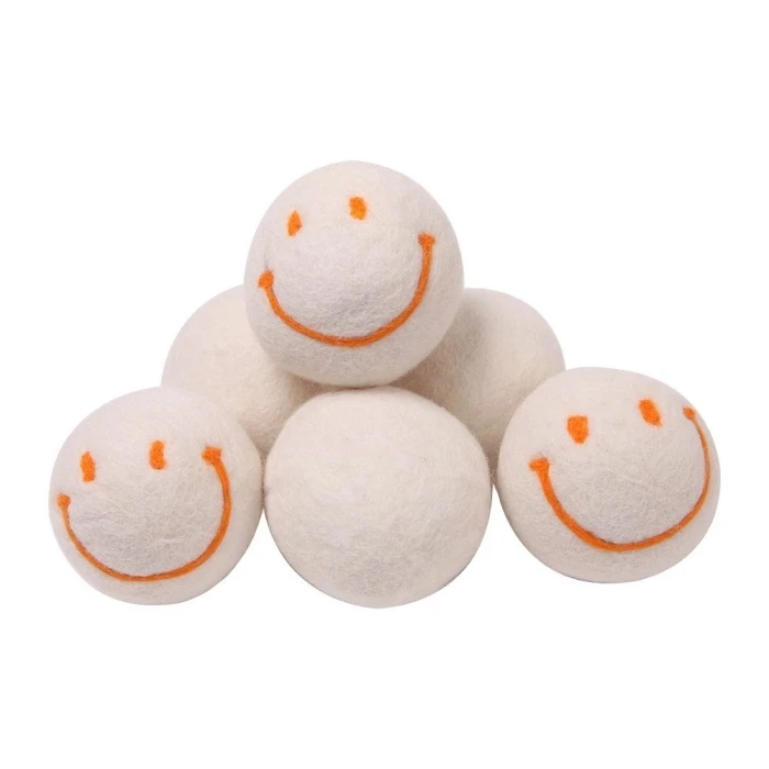 Wholesale 7cm Handmade Laundry Wool Dryer Balls Natural Fabric Laundry Washing Balls for Drying Clothes Faster
