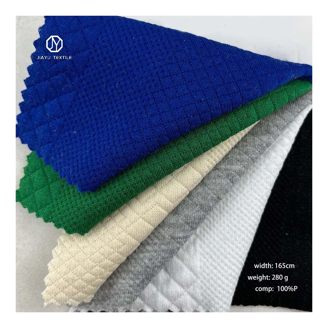 China Factory Supplier Premium 100% Polyester Poly Knit Jacquard Fabric For Outerwear And Pullovers 280gsm
